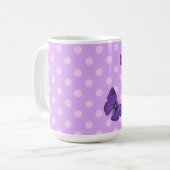 Hou van je BFF Paarse Butterfly V01J Koffiemok (Voorkant links)