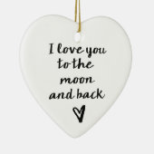 Hou van je bij de maan en terug keramisch ornament (Rechts)