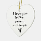 Hou van je bij de maan en terug keramisch ornament (Links)
