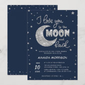 hou van je bij de maanuitnodiging voor baby shower kaart (Voorkant / Achterkant)