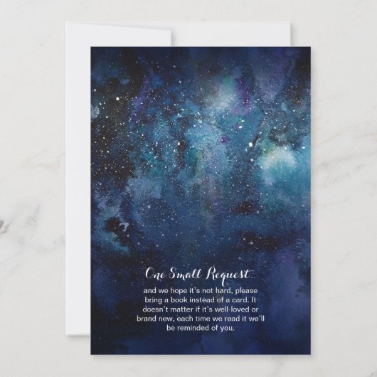 Hou van je bij de Moon & Back Baby shower Uitnodig Kaart (Achterkant)