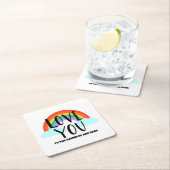 Hou van je bij de regenboog en terug kartonnen onderzetters (Insitu)