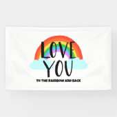 Hou van je bij de regenboog en terug spandoek (Horizontaal)