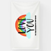 Hou van je bij de regenboog en terug spandoek (Verticaal)