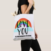 Hou van je bij de regenboog en terug tote bag (Dichtbij)