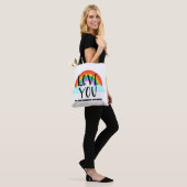 Hou van je bij de regenboog en terug tote bag (Op model)
