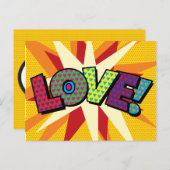 HOU VAN JE BOODSCHAP Praatwolk Leuke Retro Stijl Aankondigingskaart (Voorkant / Achterkant)