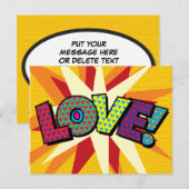 HOU VAN JE BOODSCHAP Spreekballon Pret Retro Aankondigingskaart (Voorkant / Achterkant)