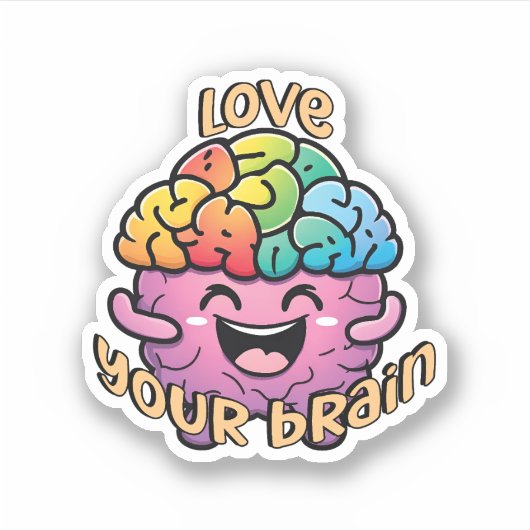 Hou van je brein | Omarmen van neurodiversiteitsbe Sticker (Voorkant)