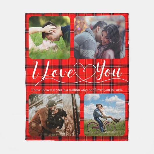 Hou van je Buffalo Fotocollage Fleece Deken (Voorkant)