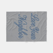 Hou van je buur fleece deken (Voorkant (Horizontaal))