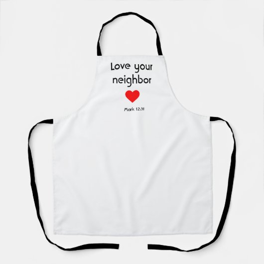 Hou van je buurman schort (Voorkant)