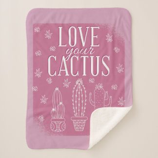 Hou van je cactus sherpa deken