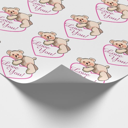 Hou van je! cadeaupapier (Hoek)