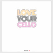 hou van je cello sticker (Vel)