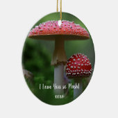 Hou van je champignons Ornament-ronde Keramisch Ornament (Rechts)