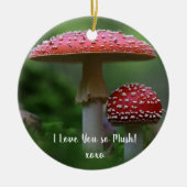 Hou van je champignons Ornament-ronde Keramisch Ornament (Voorkant)
