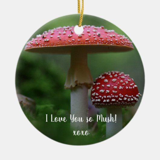 Hou van je champignons Ornament-ronde Keramisch Ornament (Voorkant)