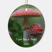 Hou van je champignons Ornament-ronde Keramisch Ornament (Links)