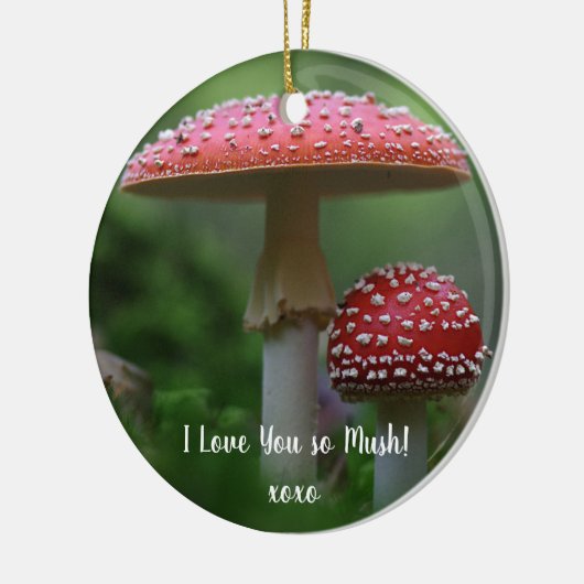 Hou van je champignons Ornament-ronde Keramisch Ornament (Links)