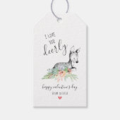 Hou van je Deerly Kinder Klaslokaal Valentijnse  P Cadeaulabel (Voorkant)