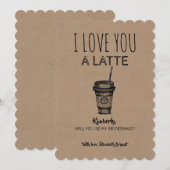 Hou van je een late grappige bruidsmeisje voorstel kaart (Voorkant / Achterkant)