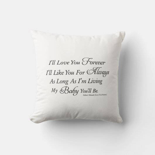 Hou van je eeuwig Neursery Quote Pillow Kussen (Voorkant)