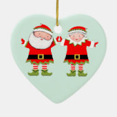 Hou Van Je Elf Keramische Kerstversiering Keramisch Ornament (Achterkant)
