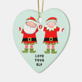 Hou Van Je Elf Keramische Kerstversiering Keramisch Ornament (Links)
