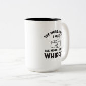 Hou van je favoriete witte hond tweekleurige koffiemok (Voorkant rechts)