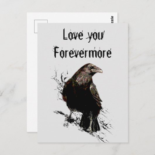 Hou van je Forevermore Fun Raven Quote Briefkaart (Voorkant / Achterkant)
