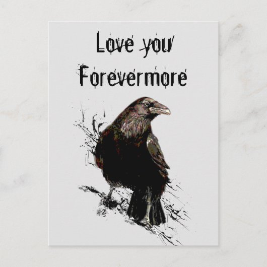 Hou van je Forevermore Fun Raven Quote Briefkaart (Voorkant)