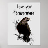 Hou van je Forevermore Fun Raven Quote Poster (Voorkant)