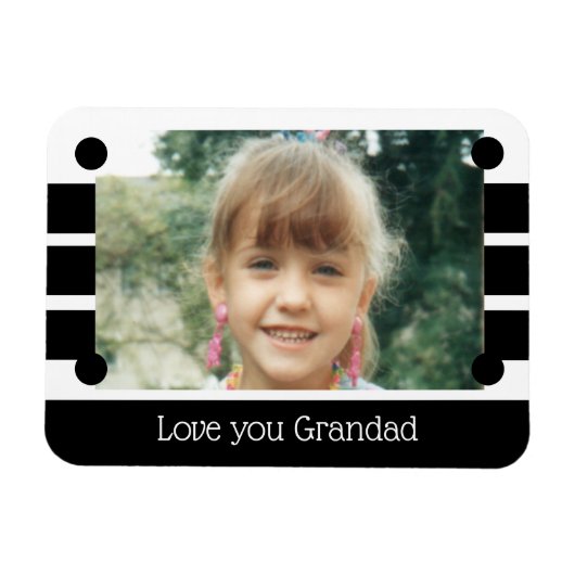 Hou van je foto's, wit en zwart magneet (Horizontaal)