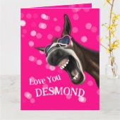 Hou van je, gekke ezel groeten Kaart (Gele Bloem)