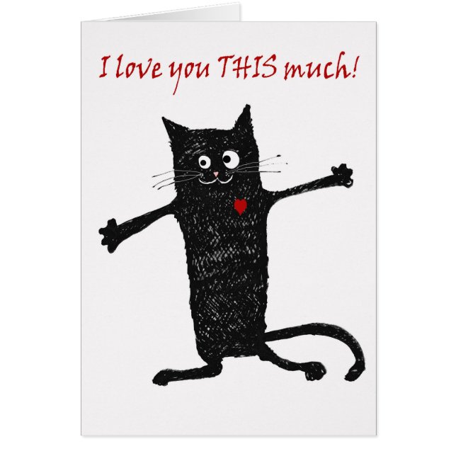 Hou van je, gekke kat, humor. (Voorkant)