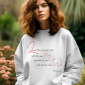 Hou van je God Bijbelvers Christelijk Sweatshirt