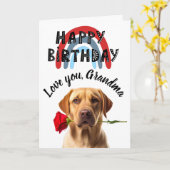 Hou van je Grandma Custom verjaardagskaart van hon Kaart (Gele Bloem)
