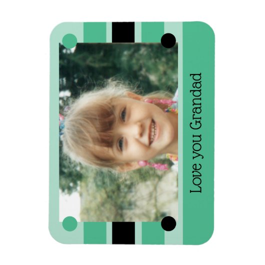 Hou van je groenfoto en zwarte foto magneet (Verticaal)