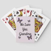Hou van je grootmoeder mooie Butterflies Pokerkaarten (Achterkant)