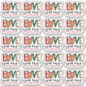 Hou van je haaraandeel met kerstmis Review Sticker (Voorkant)