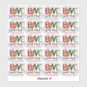 Hou van je haaraandeel met kerstmis Review Sticker (Vel)