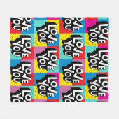 Hou van je. Handlooppatroon voor Valentijns gebrui Fleece Deken (Voorkant (Horizontaal))