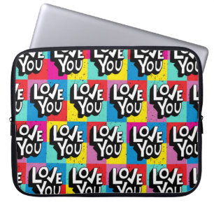 Hou van je. Handlooppatroon voor Valentijns gebrui Laptop Sleeve