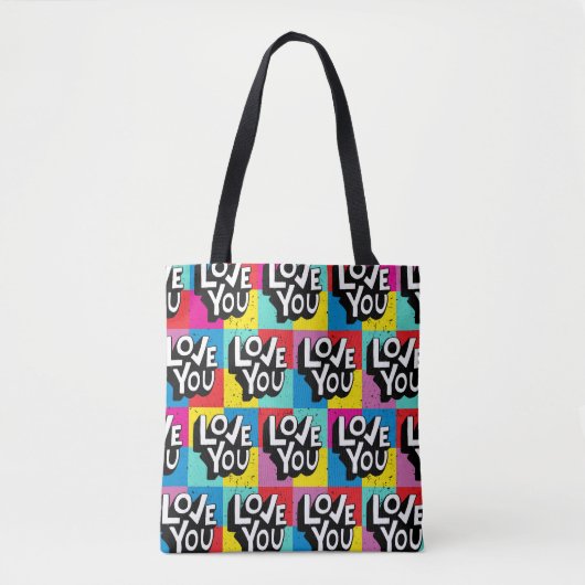 Hou van je. Handlooppatroon voor Valentijns gebrui Tote Bag (Voorkant)