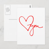 Hou van je hart briefkaart (Voorkant / Achterkant)