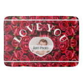 Hou van je hart Foto Rood Roses Modern Script Cute Badmat (Voorkant)