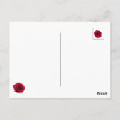 Hou van je hart Foto Rood Roses Modern Script Cute Briefkaart (Achterkant)