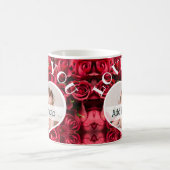Hou van je hart Foto Rood Roses Modern Script Cute Koffiemok (Center)