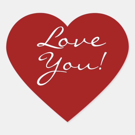 Hou van je hart hart sticker (Voorkant)